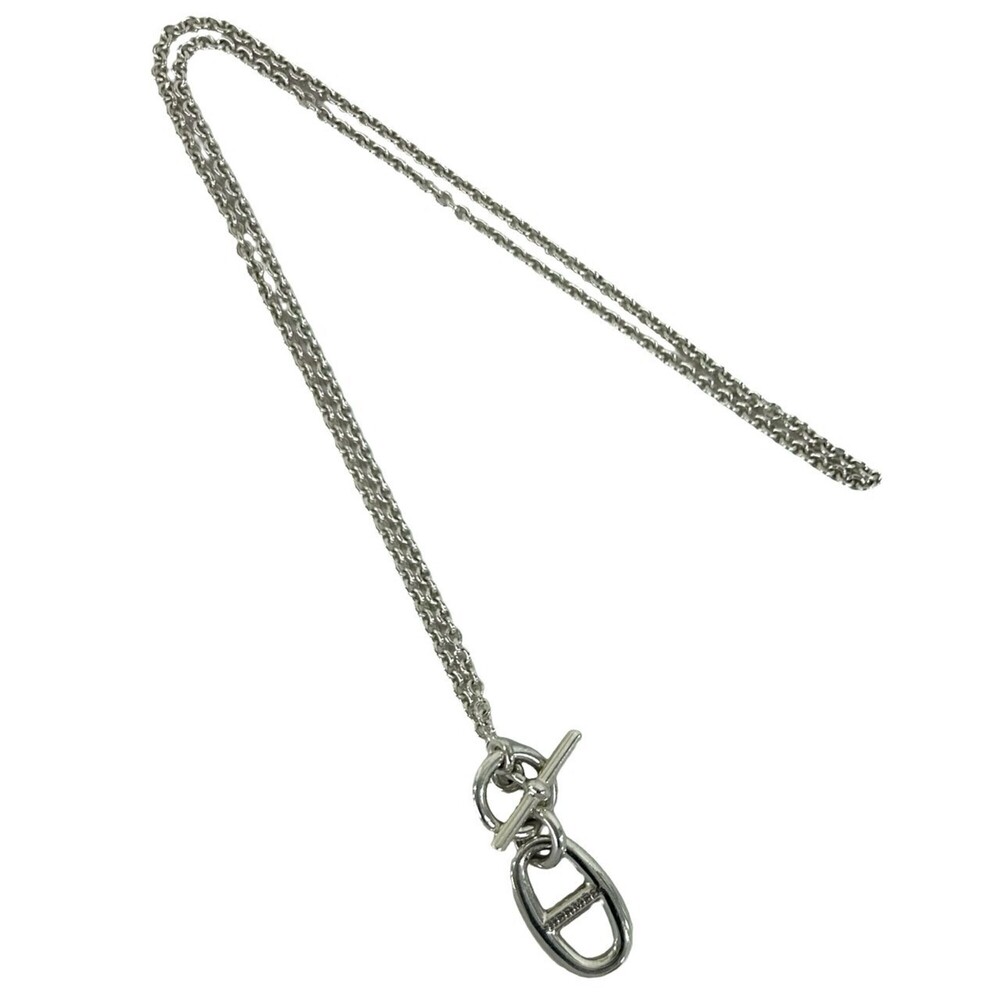 HERMES Silver Necklace
